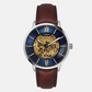 E Class Male Blue Analog Leather Watch TWEG23501