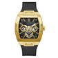 Guess Mens Black Gold Tone Multi-function Watch GW0202G1