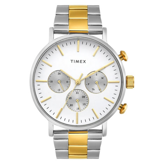 Timex Men Warm Silver Round Multifunction Dial Watch- TWEG20026