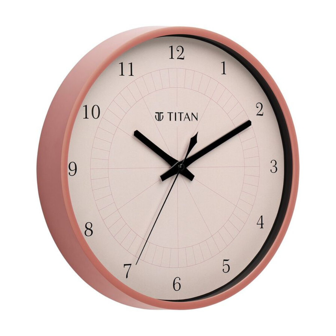 Titan Contemporary Black Wall Clock with unique silent sweep Technology 30  cm x 30 cm (Medium) | TITAN WORLD | HS Road | Dibrugarh