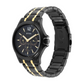 Black & Gold Black Dial Stainless Steel Strap Watch 1698KM02 / NS1698KM02