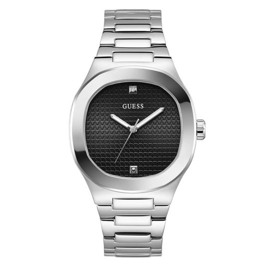 Guess Men's Silver Tone Analog Watch GW0662G1