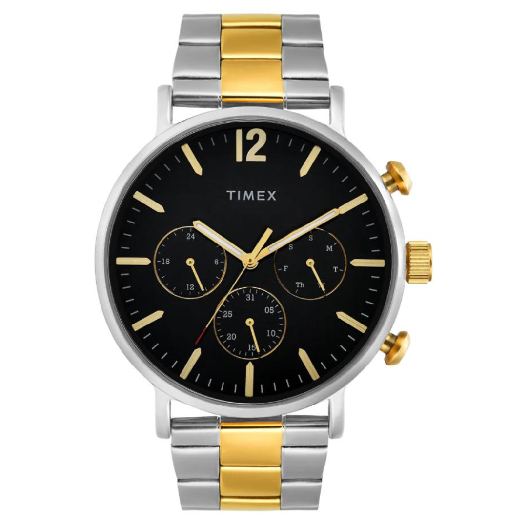 Timex Men Black Round Multifunction Dial Watch- TWEG20027