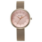 Titan Slimline Quartz Analog Pink Dial Rose Gold Stainless Steel Strap Watch for Women 95182WM01 / NS95182WM01