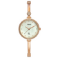 Timex Fria Women's Off White Dial Round Analog Brass Dial Watch TWEL18402