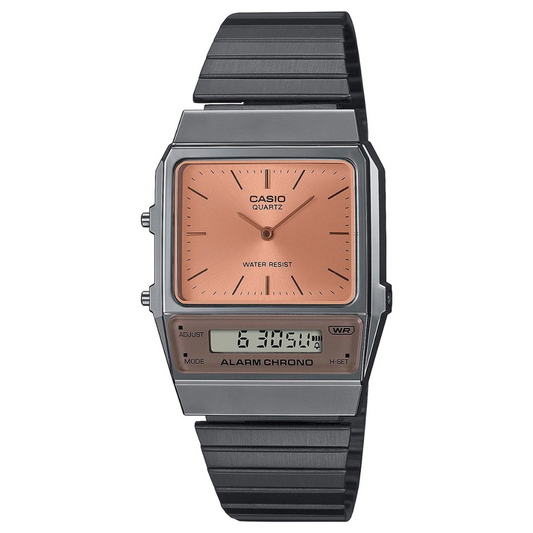 Gray IP Unisex Watch VINTAGE AQ-800ECGG-4ADF(D305)