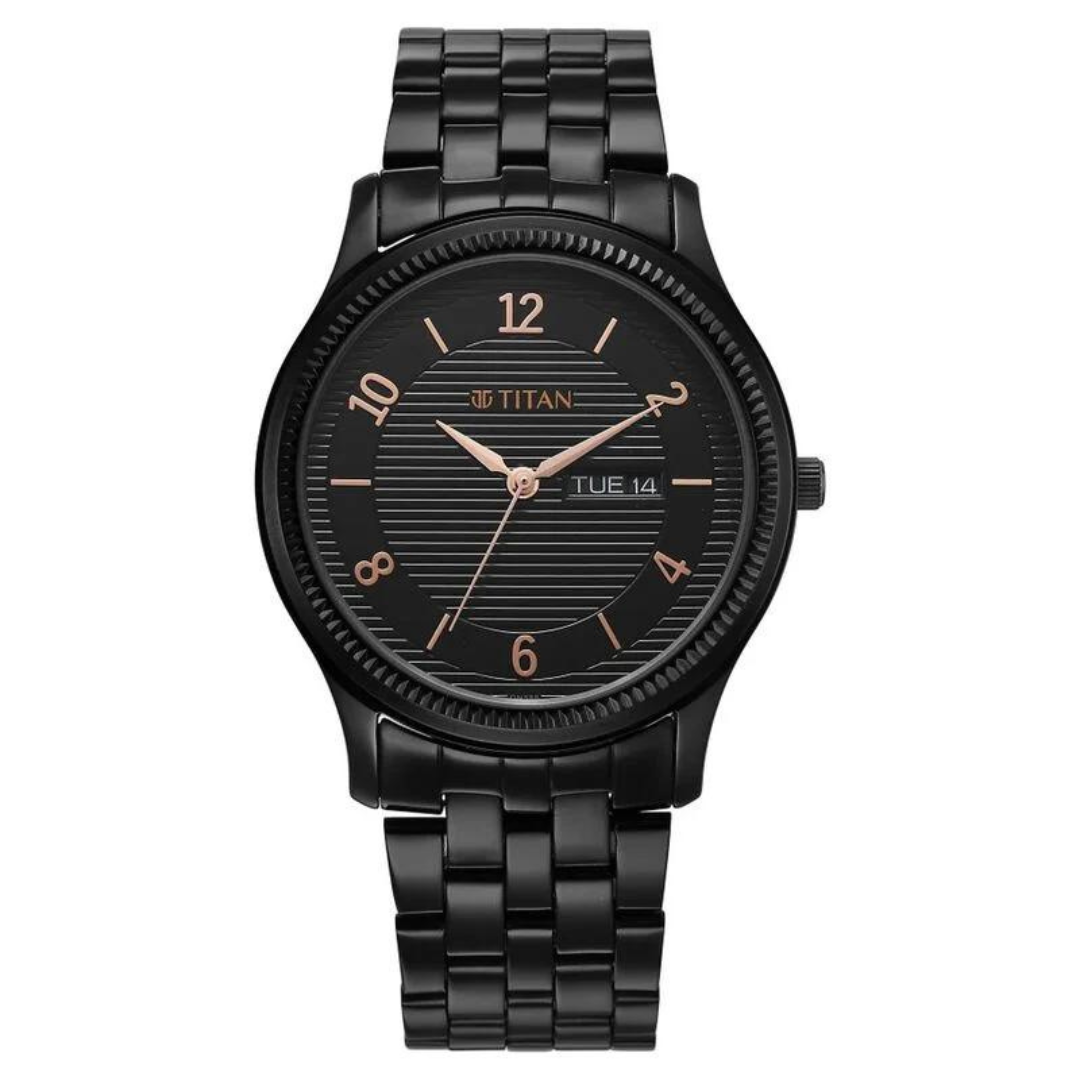 Titan Karishma Black Dial Watch for Men 1824NM01 / NS1824NM01