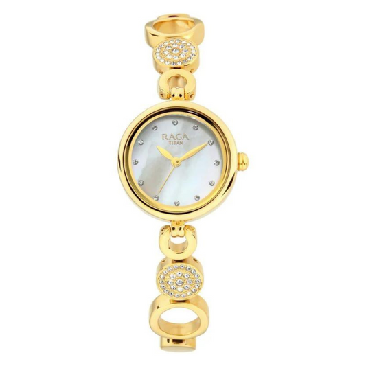 Titan Raga Mother of Pearl Dial Women Watch With Metal Strap 311YM16