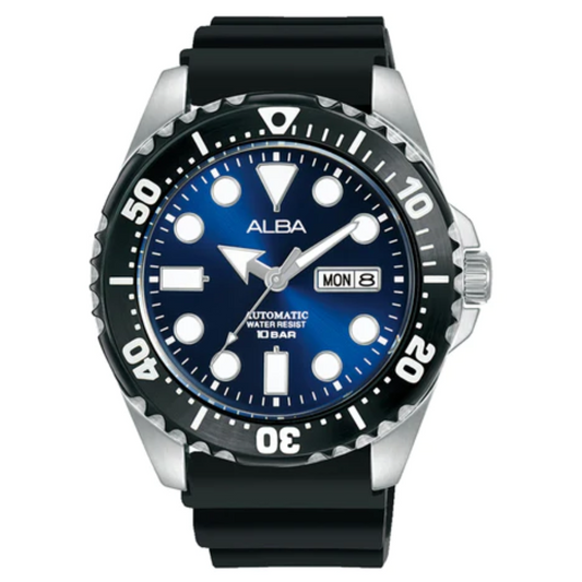 Alba Deep Blue With Silicone Strap Mechanical AL4493X1