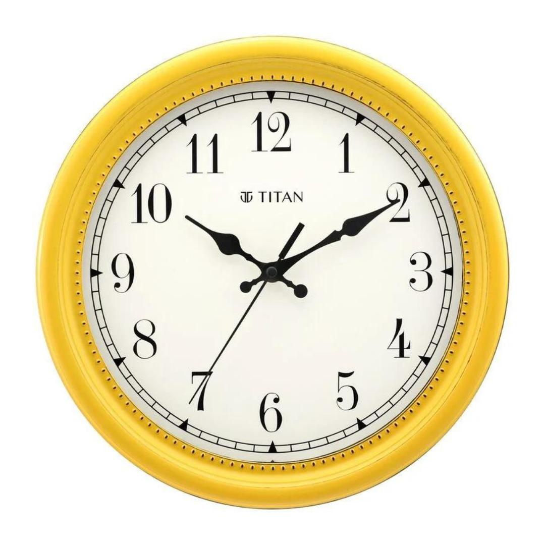 Contemporary Distressed Finish White Wall Clock with Silent Sweep Technology - 30 cm x 30 cm (Medium) W0042PA01A