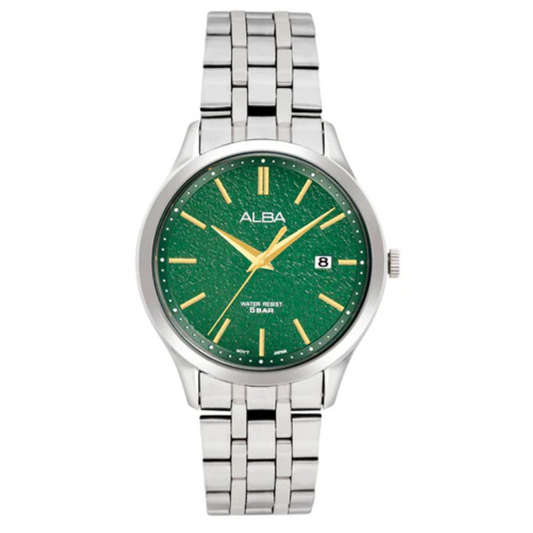 Alba Green Marble Dial Watch AS9R29X1