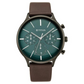 Titan Quartz Multifunction Green Dial Leather Strap Watch for Men 90134QL01 / NS90134QL01