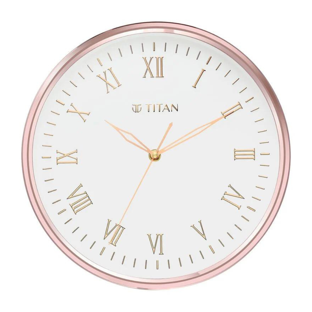 Classic Rose Gold Wall Clock with Silent Sweep Technology - 30.0 cm x 30.0 cm (Medium) NSW0001PA03