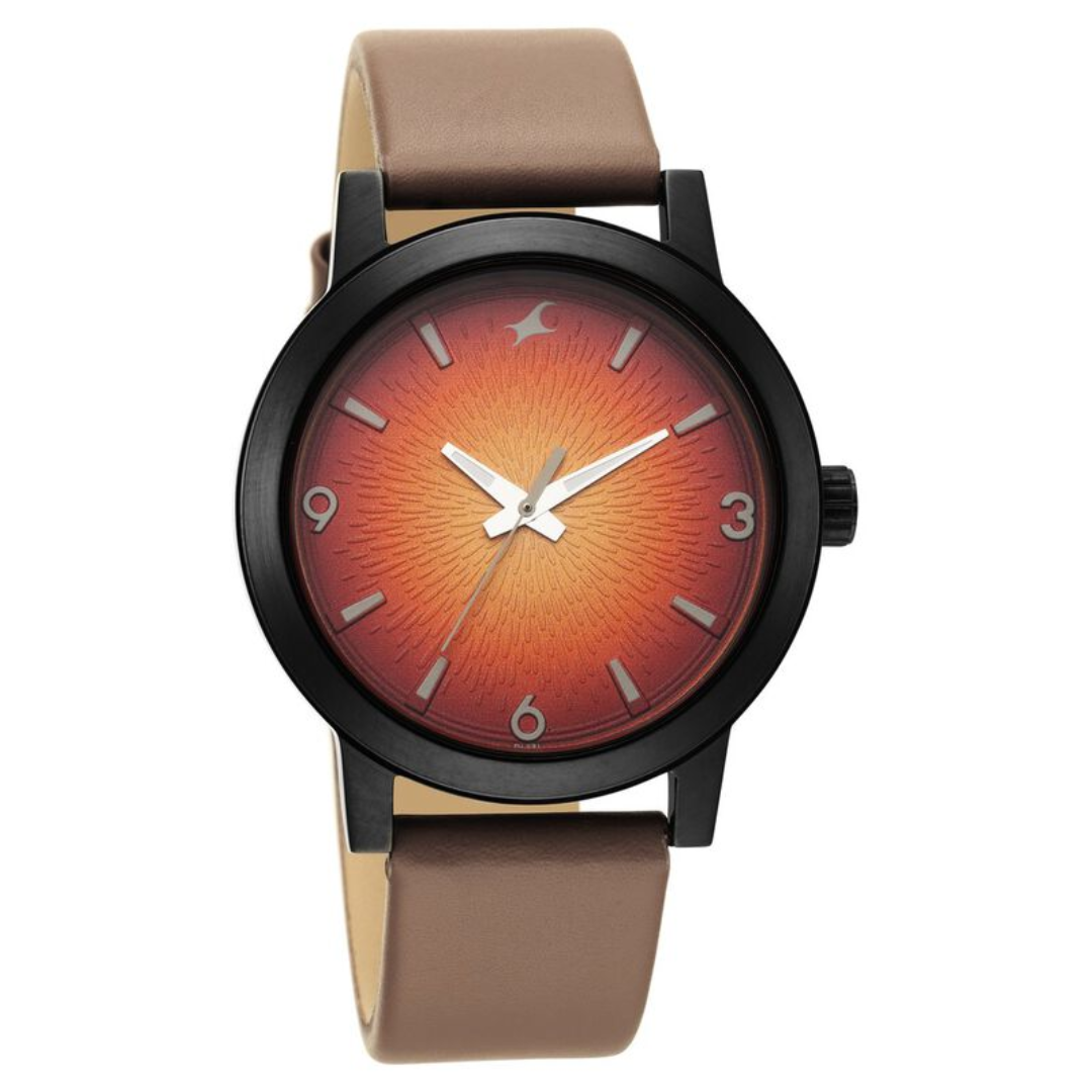 Fastrack watch best sale leather belt