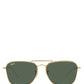 RAY-BAN Reverse Collection Arista  Gold Frame Green Lens Square Sunglasses 0RBR0102S001 VR58 / 0RB0102S001/VR58