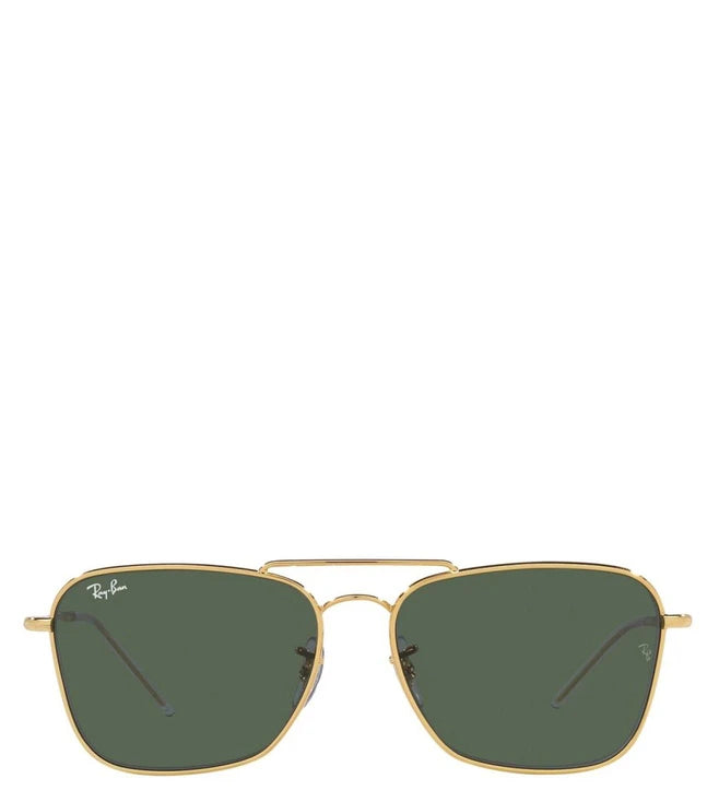 RAY-BAN Reverse Collection Arista  Gold Frame Green Lens Square Sunglasses 0RBR0102S001 VR58 / 0RB0102S001/VR58