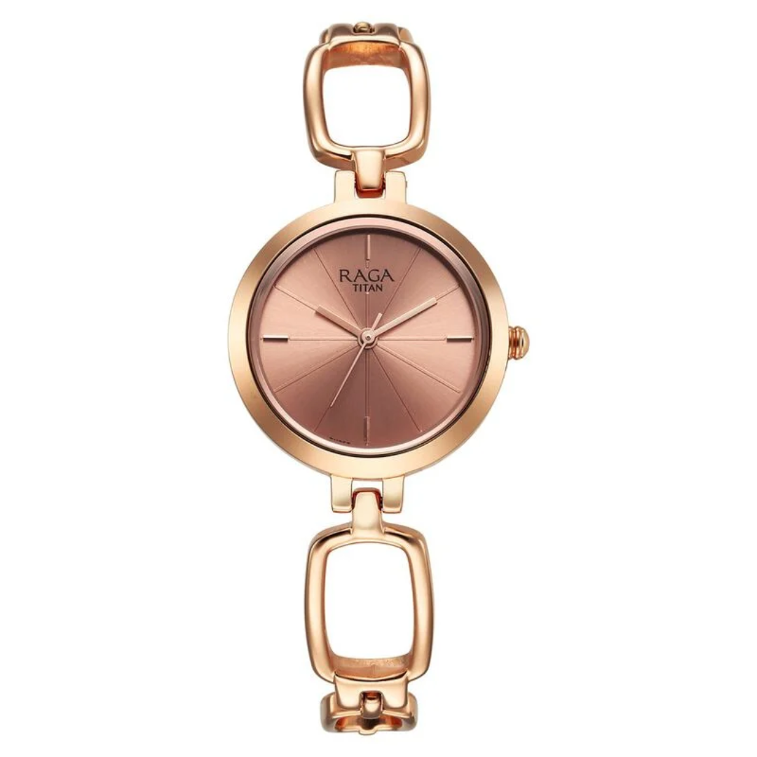 Titan Raga Rose Gold Dial Watch for Women 2725WM01