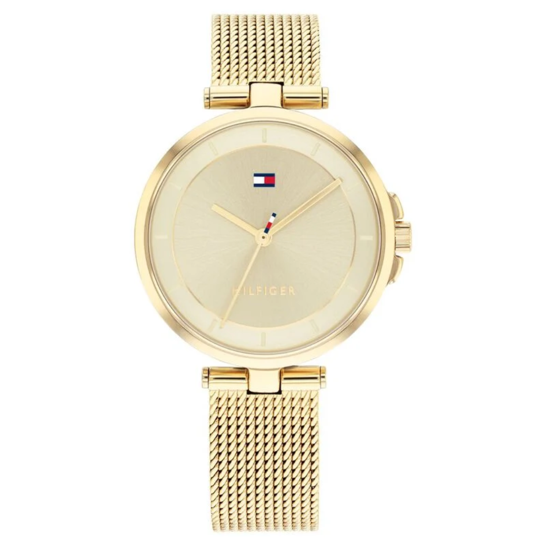 Tommy Hilfiger Quartz Analog Beige Dial Stainless Steel Strap Watch for Women TH1782362