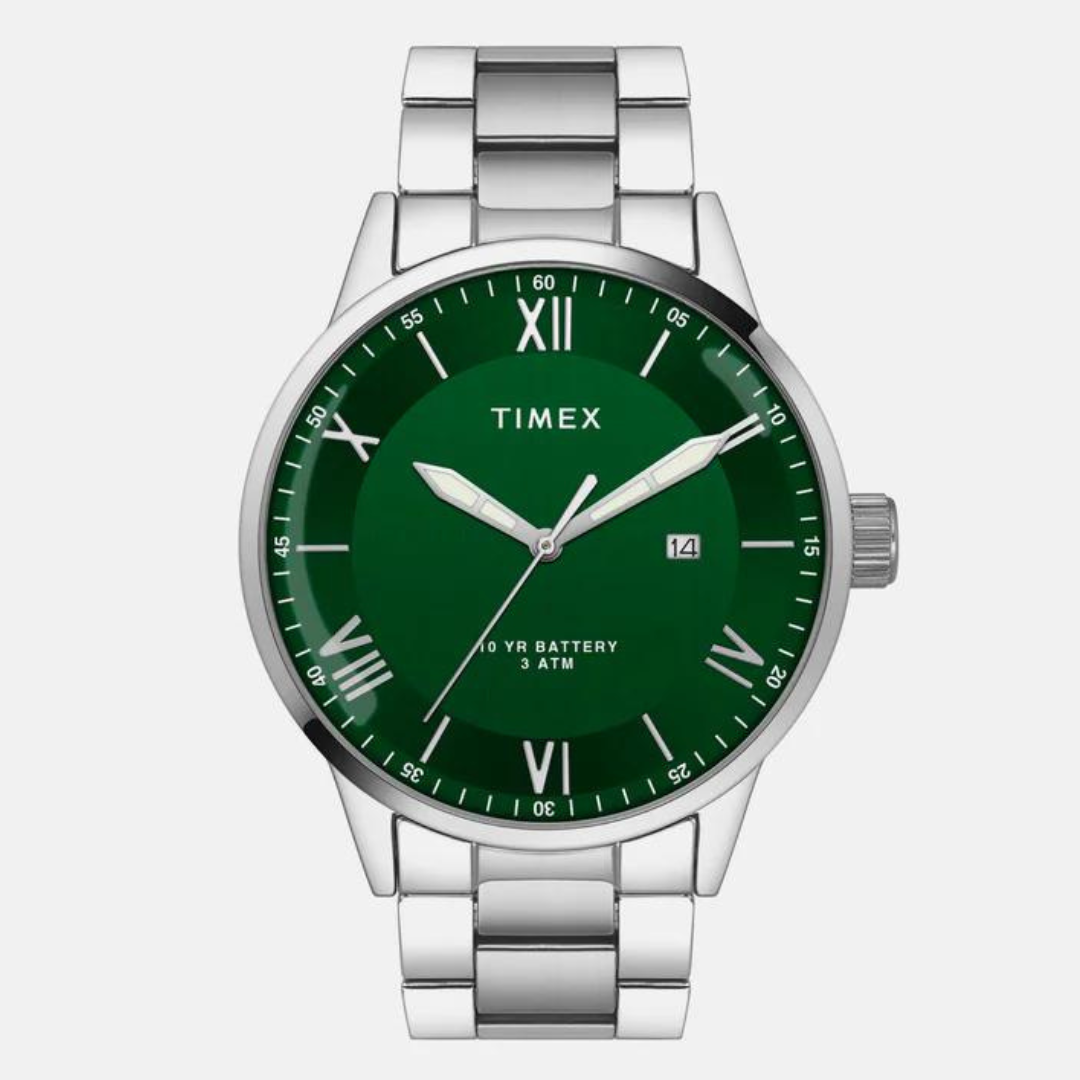 E Class Male Green Analog Stainless Steel Watch TWEG19918