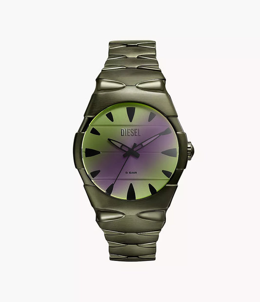 Diesel D-Sruptor Three-Hand Green Stainless Steel Watch DZ2215