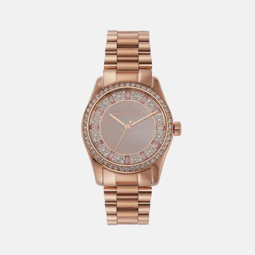 Female Pink Analog Stainless Steel Watch MK7444