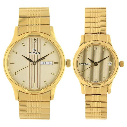 Bandhan Champagne Dial Stainless Steel Strap Watches NR1580YM05 / 1580YM05