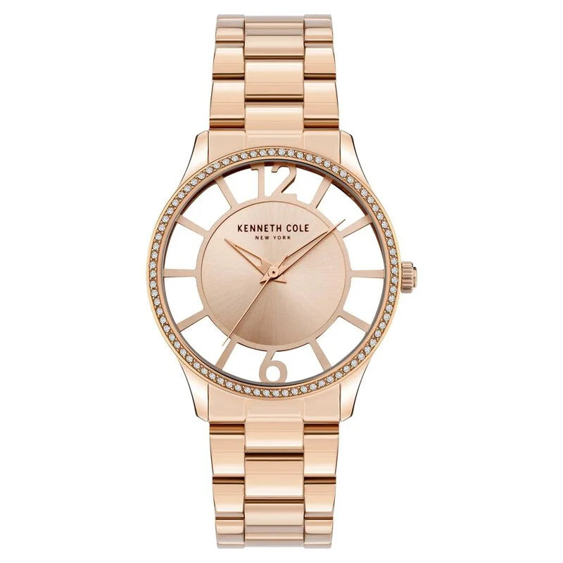 Kenneth Cole Quartz Analog Rose Gold Dial Stainless Steel Strap Watch for Women NEKCWLG2105603LD