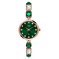 TIMEX FRIA WOMEN'S GREEN DIAL ROUND CASE 3 HANDS FUNCTION WATCH TWEL17301