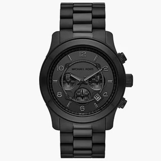 Michael Kors Runway Chronograph Black Stainless Steel Watch MK9073