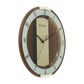 Titan Contemporary Brown Wall Clock with a partly Semi-transparent Dial 33.80 x 33.80 cm - Medium Size W0079PA02