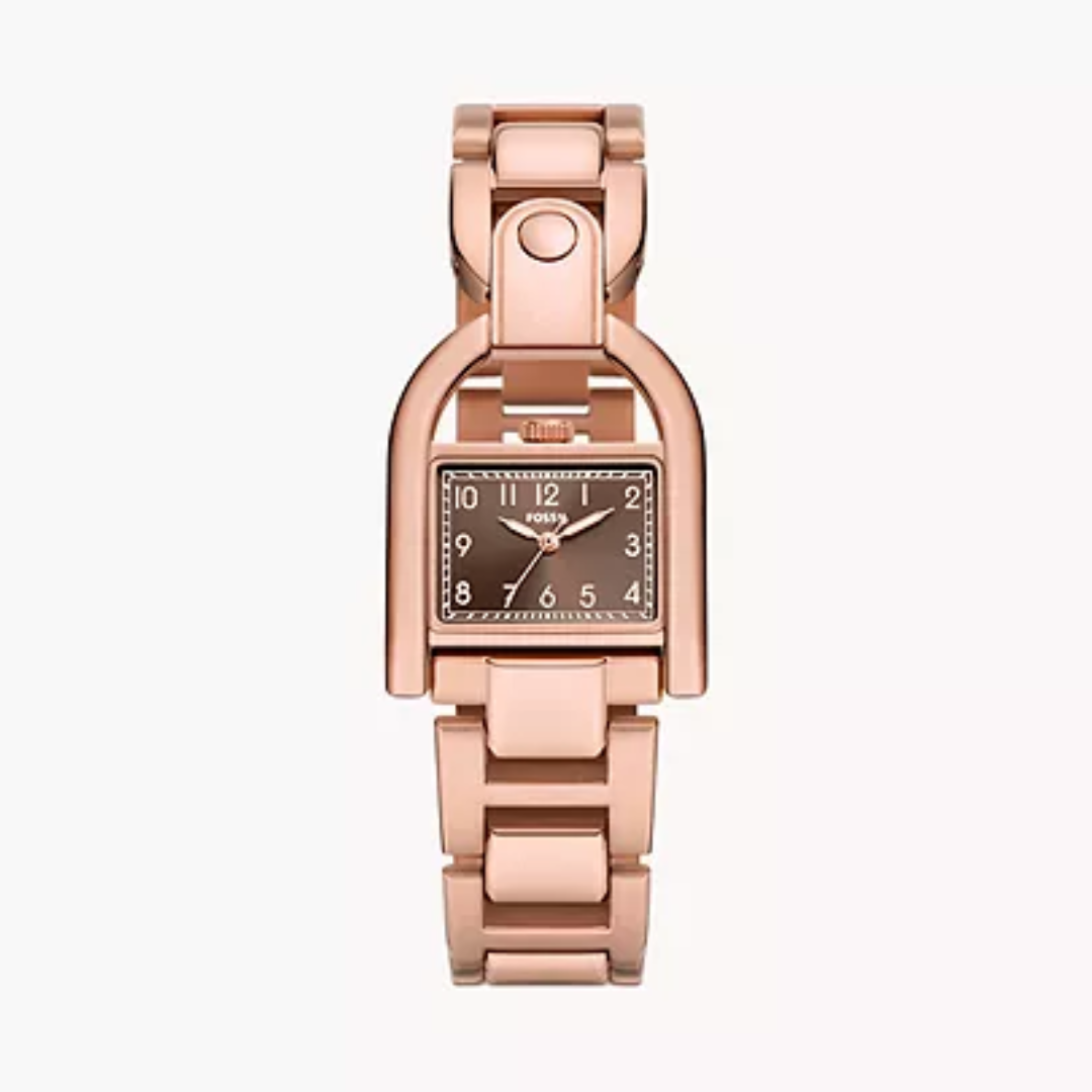 Harwell Three-Hand Rose Gold-Tone Stainless Steel Watch ES5328