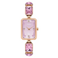 Timex Women Pink Rectangular Analog Dial Watch- TWEL16906