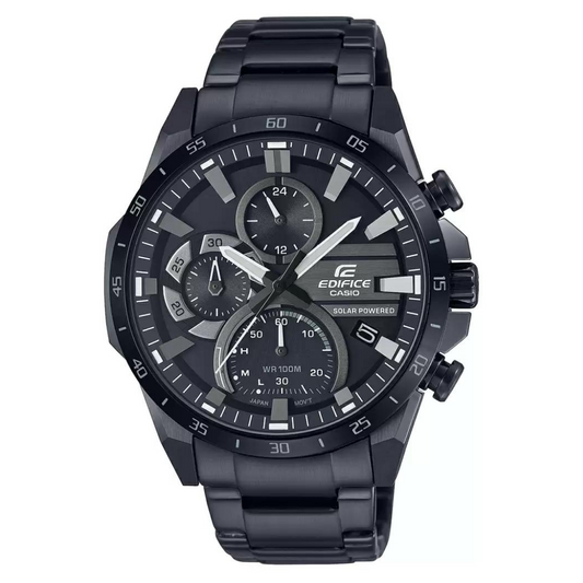 Black Solar Chronograph Men's Watch EDIFICE EQS-940DC-1AVUDF - ED548