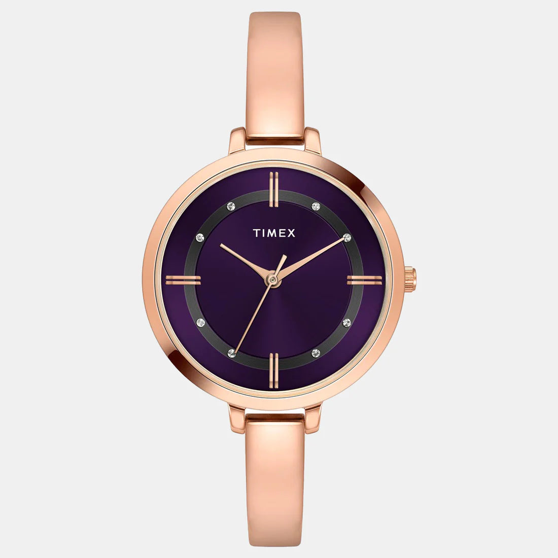 TIMEX  Women's Purple Analog Brass Watch TWEL12824