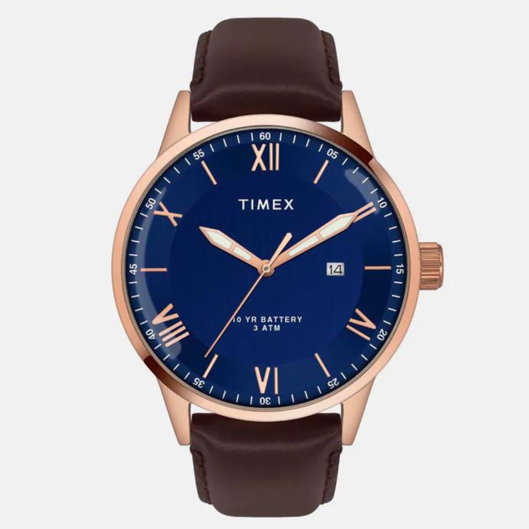 E Class Male Blue Analog Leather Watch TWEG19916