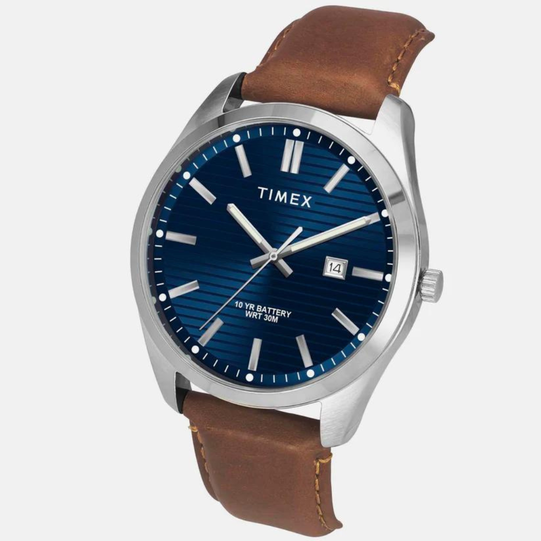 E Class Male Blue Analog Leather Watch TWTG10408