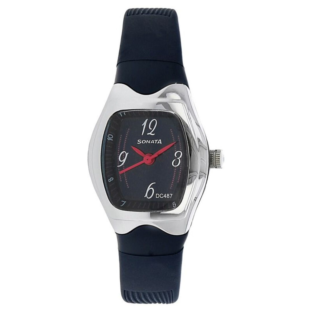 Blue Dial Plastic Strap Watch for Women NR8989PP04