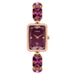 Timex Fria Women's Maroon Dial Rectangular Case 2 Hands Function Watch TWEL16903