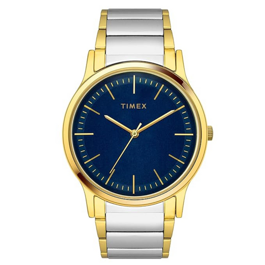 Timex Men Blue Round Analog Dial Watch- TW000R449