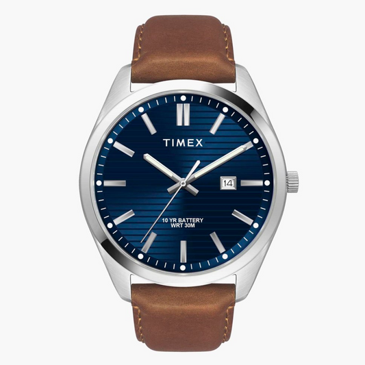 E Class Male Blue Analog Leather Watch TWTG10408