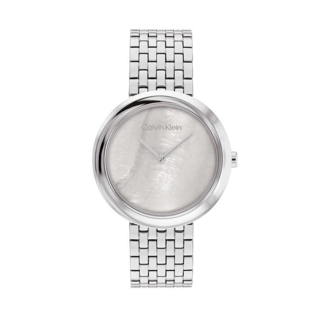 Twisted Bezel Quartz Grey Round Dial Women's Watch - 25200320