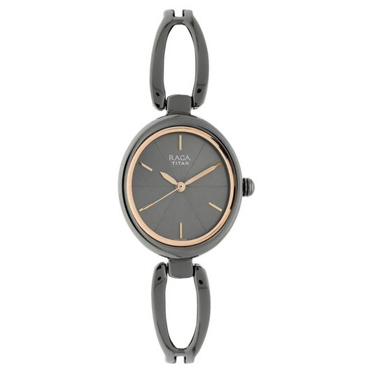 Titan Raga Viva Anthracite Dial Women Watch With Metal Strap 2579QM01