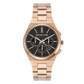 Michael Kors Oversized Lennox Beige Gold-Tone Watch MK9119I