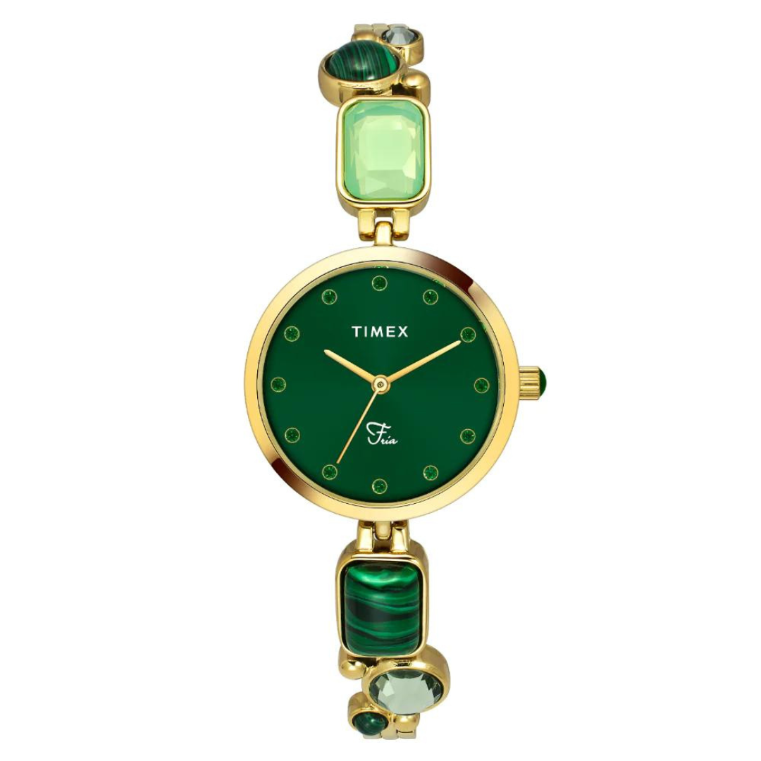 Timex Women Green Round Analog Dial Watch- TWEL17801