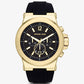 Oversized Dylan Gold-Tone and Silicone Watch MK8325