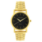 Black Dial Golden Stainless Steel Strap Watch NR77049YM02