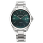 Titan Titanium Quartz Analog Green Dial Stainless Steel Strap Watch for Men 90177TM02