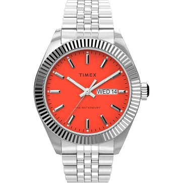 Timex Trend Waterbury 3 Hands Men's Analog Orange Dial Coloured Quartz Watch - TW2V17900UJ