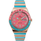 Timex 3 Hands Women's Analog Pink Dial Coloured Quartz Watch, Round Dial With 36 Mm Case Width - TW2U81500UJ