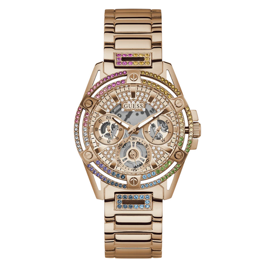 Guess Ladies Rose Gold Tone Multi-function Watch GW0464L5